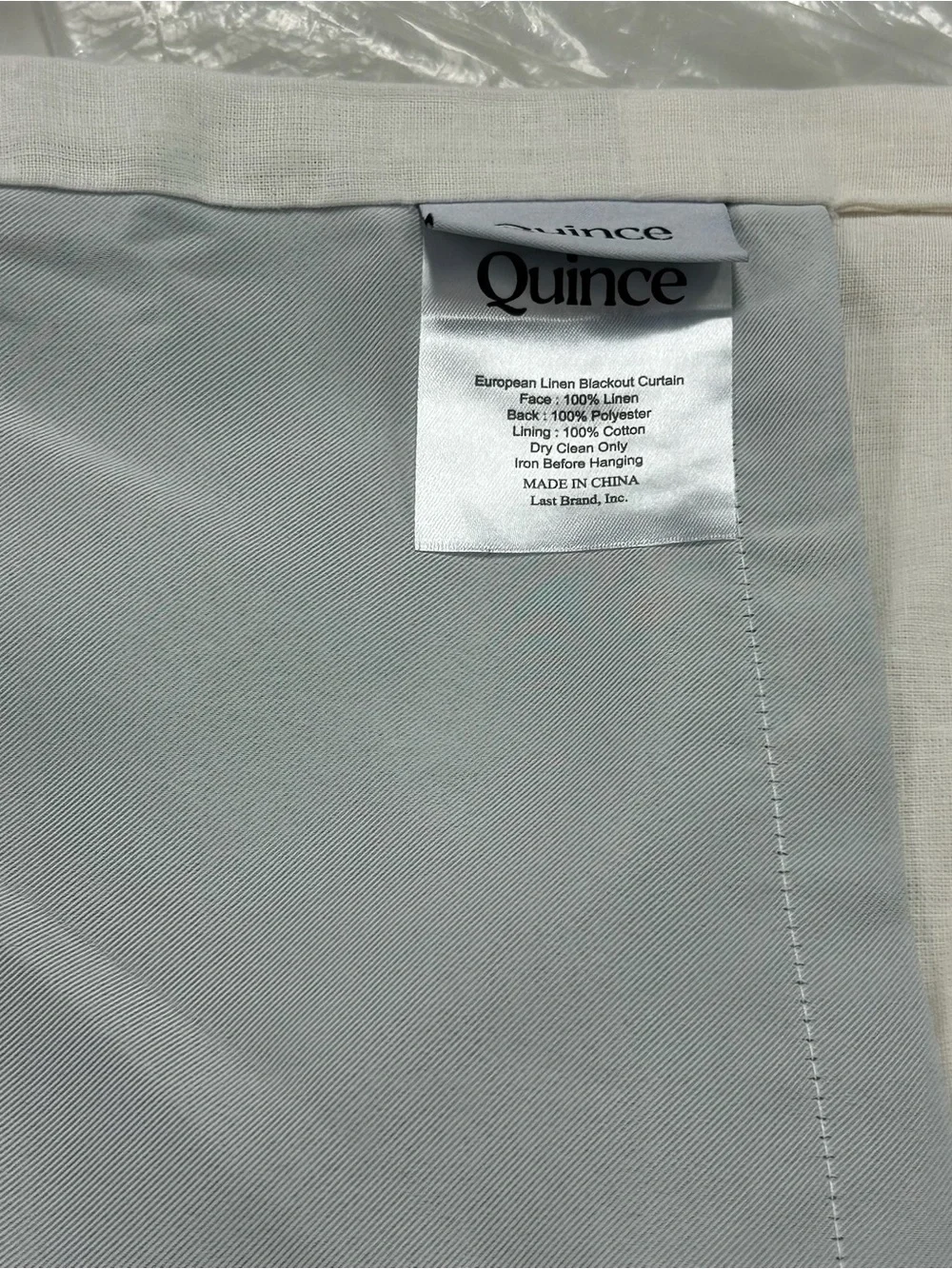 QUINCE Set Of 2 48x108 European Linen True Blackout Curtains Cream 8536